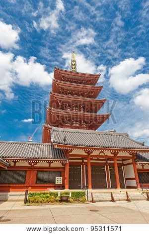 Five-story Pagoda Of Senso-ji Temple, Tokyo, Japan