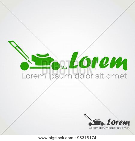 lawn mower symbol vector