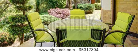 Verandah With Garden Furniture