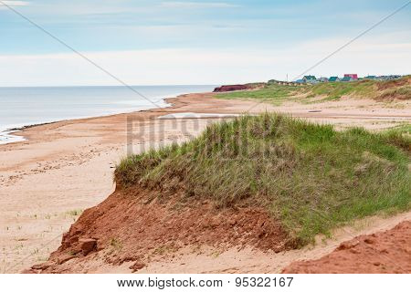 Deserted beach on the north shore of Prince Edward Island, Canada.