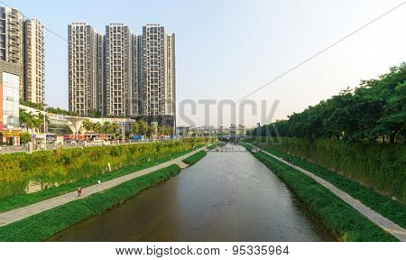 SHENZHEN, CHINA - OCTOBER 03, 2013: Longgang district in ShenZhen. ShenZhen is regarded as one of the most successful Special Economic Zones.