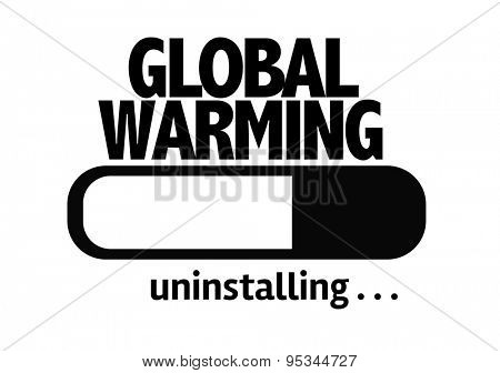 Progress Bar Uninstalling with the text: Global Warming