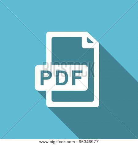 pdf file flat icon  original modern design flat icon for web and mobile app with long shadow

