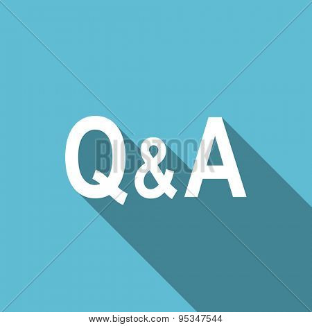 question answer flat icon  original modern design flat icon for web and mobile app with long shadow 