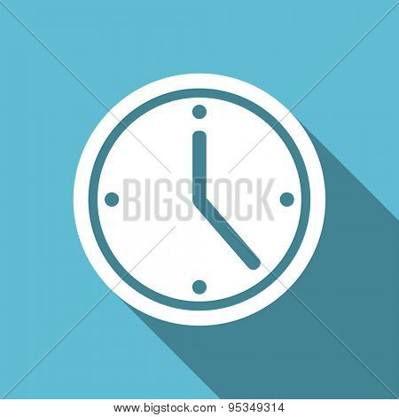 time flat icon watch sign original modern design flat icon for web and mobile app with long shadow 