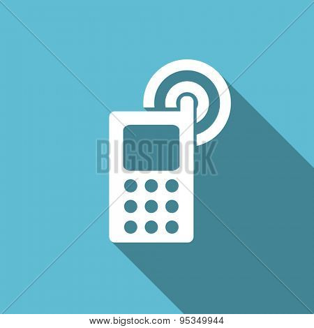phone flat icon mobile phone sign original modern design flat icon for web and mobile app with long shadow 