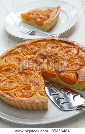 apricot tart, tarte aux abricots