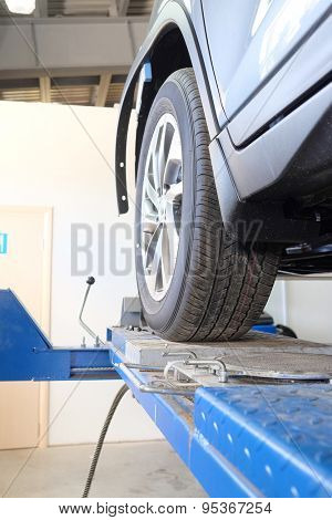 Serpuhov, Russia, June, 23, 2015: Cars in a dealer repair station in Serpuhov, Russia