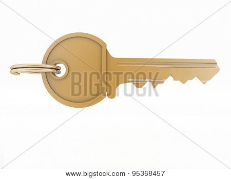 Key from house isolated on white background