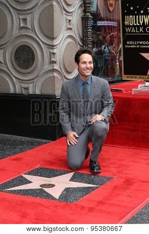 LOS ANGELES - JUL 1:  Paul Rudd at the Paul Rudd Hollywood Walk of Fame Star Ceremony at the El Capitan Theater Sidewalk on July 1, 2015 in Los Angeles, CA