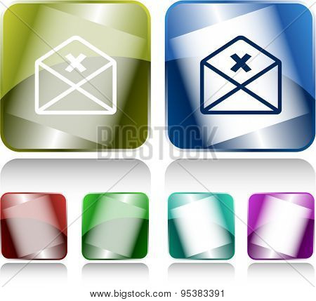 mail cancel. Internet buttons. Vector illustration.
