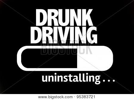 Progress Bar Uninstalling with the text: Drunk Driving 