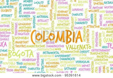 Colombia as a Country Abstract Art Concept