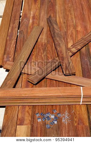 Ipe decking deck wood installation screws clips and fasteners