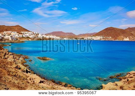 Almeria Cabo de Gata San Jose beach and village of Spain