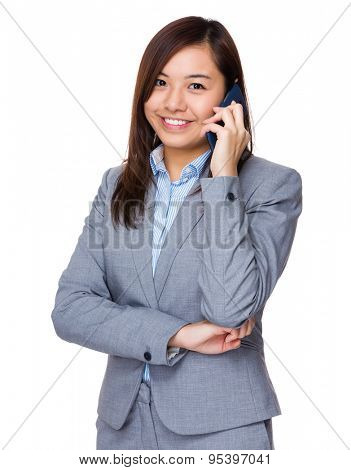 Asian businesswoman talk to cellphone