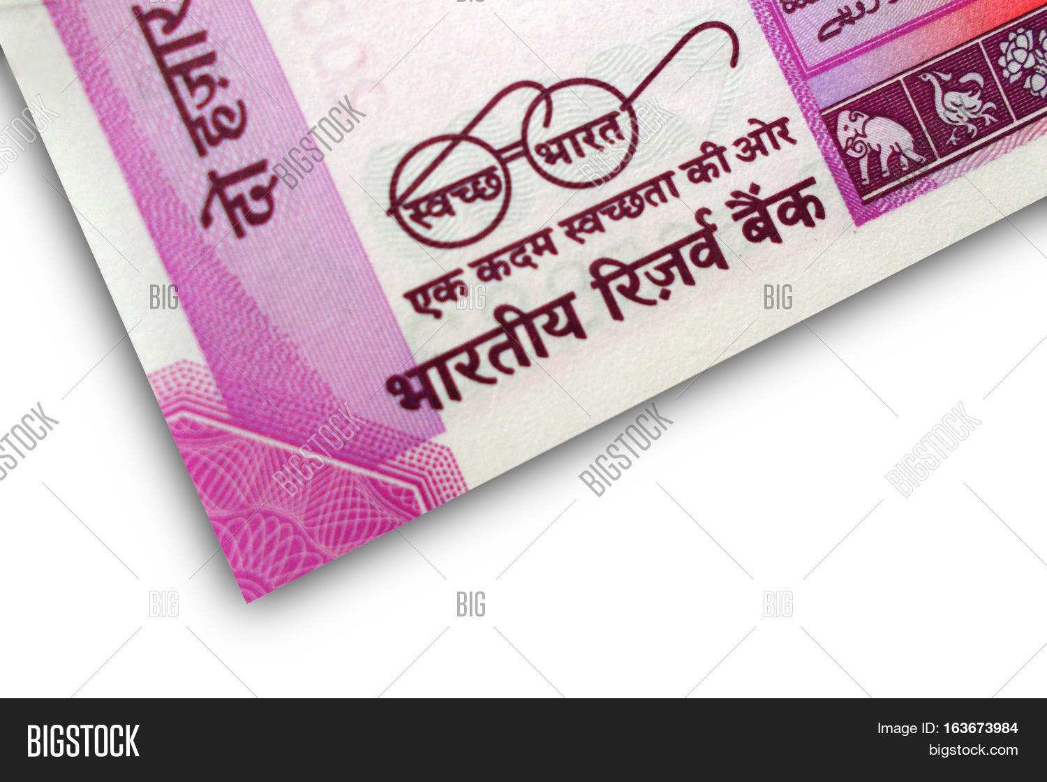 Indian Bank Note Inr Image Photo Free Trial Stock Indian Bank Note Inr 2000 With Swatchh Bharat Meaning Clean India Slogan Written On It