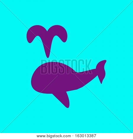 Whale image with a logo design in color