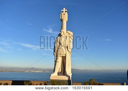 San Diego, California -  Usa - December 04, 2016: Cabrillo Statue At Cabrillo