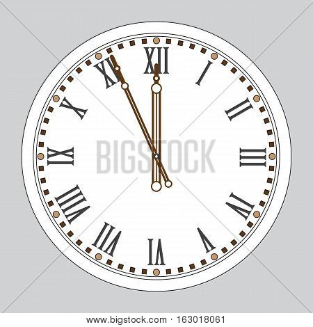 Chime. Sign of New Year. New Year's watch. Wall clock