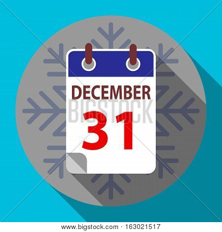 Calendar 31 december New Year flat style.