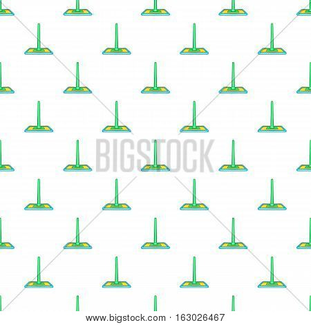 Floor cleaning mop pattern. Cartoon illustration of floor cleaning mop vector pattern for web