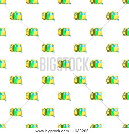 Yellow trailer pattern. Cartoon illustration of yellow trailer vector pattern for web