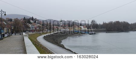 The city of Szentendre from the bank of Danube