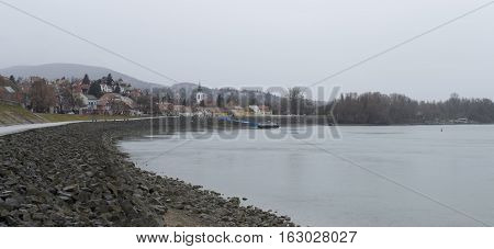 The city of Szentendre from the bank of Danube