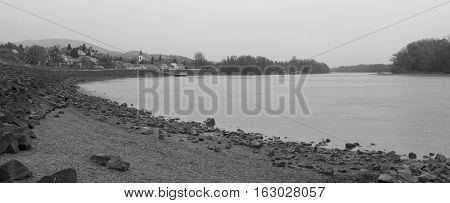 The city of Szentendre from the bank of Danube