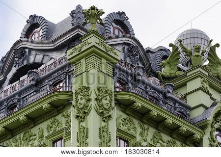 Art Nouveau. The building of hotel 