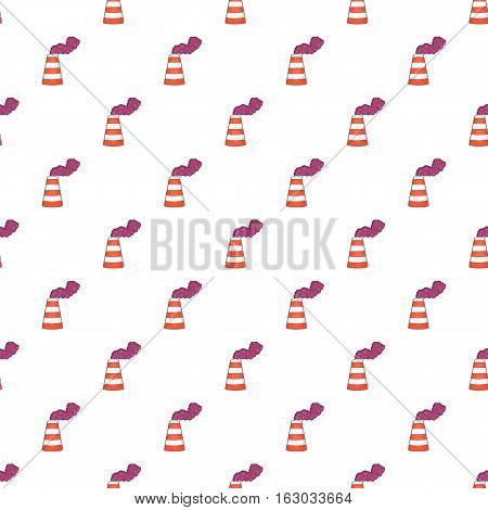 Pipe factory smoke pattern. Cartoon illustration of pipe factory smoke vector pattern for web
