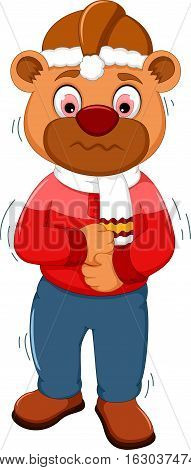 cute bear cartoon colding for you design