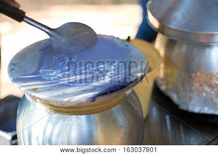 Thailand ancient dessert, Thai steamed rice-skin dumplings.