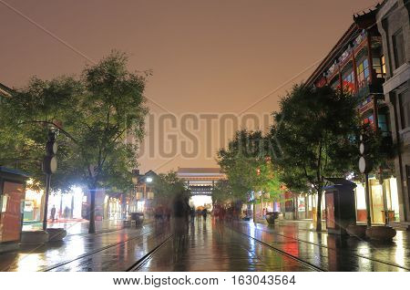 Historical Qianmen street cityscape in Beijing China