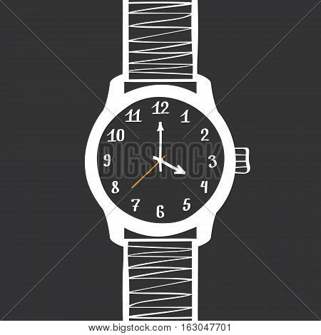 Hand Drawn Mechanical Watches. Vector Design Element