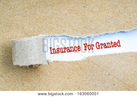 Insurance With Red Text.