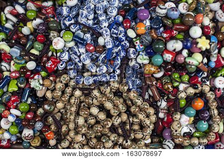 Chinese souvenirs. Various accessories in the gift shop