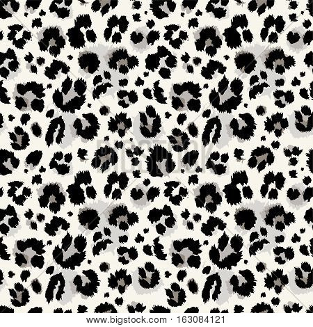 Seamless abstract wild leopard pattern. Vector background.