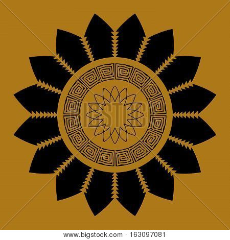 Geometric Seamless X Pattern. Decorative Mandala Elements.