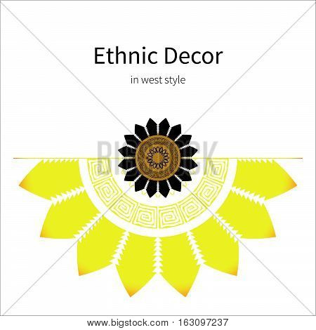 Abstract Hand-drawn Ethno Pattern, Tribal Background.