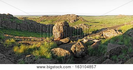 Beautiful summer landscape in the mountains. National Park " Stone Tombs ". Donetsk. Ukraine