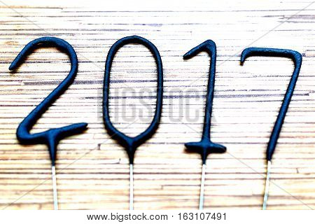 Party Sparklers for New Year's Eve 2017 (background - bamboo)