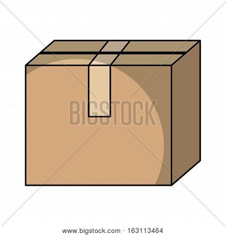 box carton container isolated icon vector illustration design