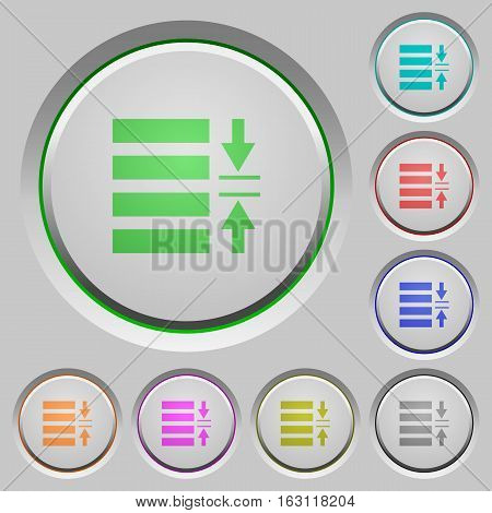 Adjust line spacing color icons on sunk push buttons