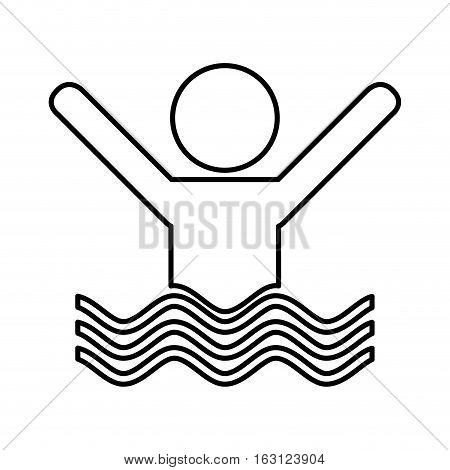 swiming person isolated icon vector illustration design