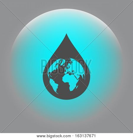 Earth In Water-drop