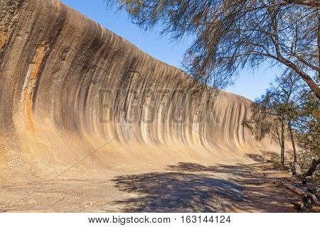 Wave Rock near Hyden in Western Australia.