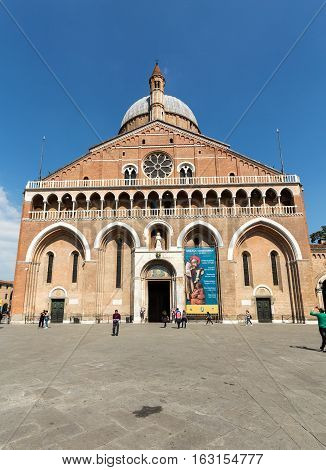 PADUA, ITALY - MAY 3, 2016: Basilica di Sant'Antonio da Padova in Padua Italy