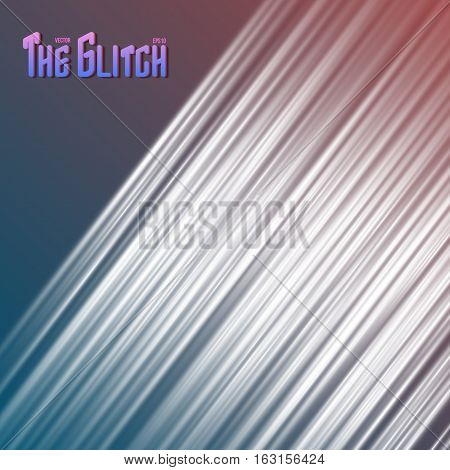 Illustration of Digital Glith Futuristic Effect. Abstract Vector Glowing Neon Party Background. Motion Energy Magic Light
